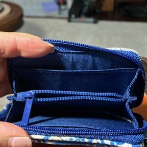 NWOT Vera Bradley Blue and Gray Wallet with Botanical Design